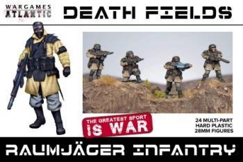 28mm Death Fields Raumjager Infantry w/Weapons (24) #0