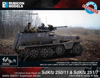 28mm German SdKfz 250/251 Expansion Set- SdKfz 250/11 & 251/7 sPzB 41 AT Rifle #0