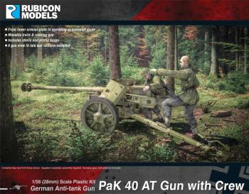28mm German PaK 40 AT Gun with Crew #0