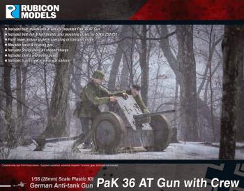 28mm German PaK 36 AT Gun with Crew #0