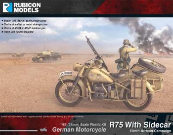 28mm German German Motorcycle R75 with Sidecar (DAK) #0