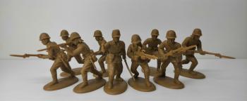 Japanese Infantry Rifle Section--makes nine figures (eight infantry & one officer) #0