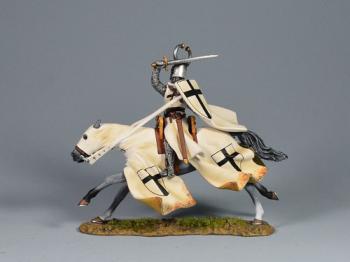 Teutonic Knight Slashing With His Sabre--single Medieval mounted figure #0