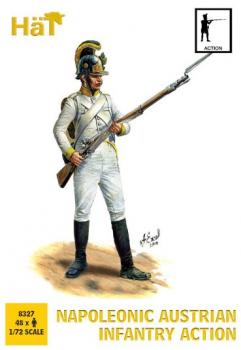 Napoleonic Austrian Infantry Action--48 unpainted plastic figures #0