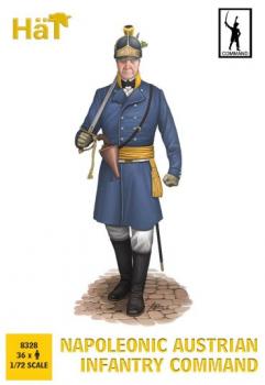 Napoleonic Austrian Infantry Command--36 unpainted plastic figures #0