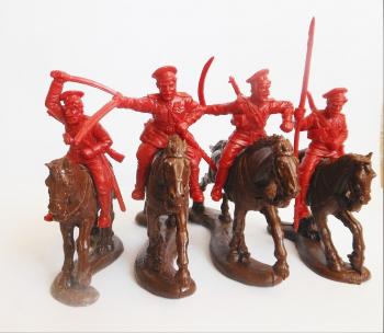 Russian Don Cossacks WW1 1914-18--four mounted figures in four poses--AWAITING RESTOCK. #0