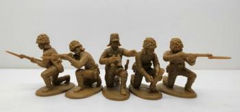 Japanese Tropical Jungle Defense--9 figures (officer & 8 infantrymen) and field embankment #0
