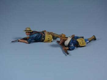 Rough Riders Lying Ready--two prone figures #0