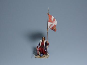 Christopher Columbus--single figure with flag #0