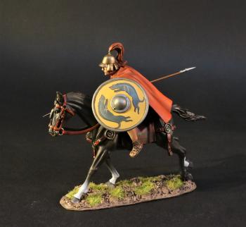 Roman Cavalry Trooper (#4R) w/Yellow Shield--Single Mounted Figure #0