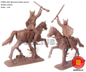 American West Mounted Indian Warrior (Brown)--single mounted figure -- AWAITING RESTOCK! #0