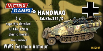 Hanomag 251/D--six 1:144 scale half-tracks (unpainted plastic kit) #0