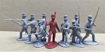 British Colonial Marines (Negro)--makes 9 poses (1 officer and 8 infantrymen) #0