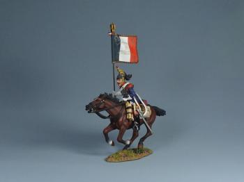 Charging French Cuirassier Flagbearer--single mounted figure #0