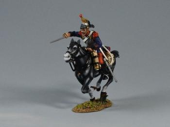 French Cuirassier Advancing Forward (black horse)--single mounted figure #0