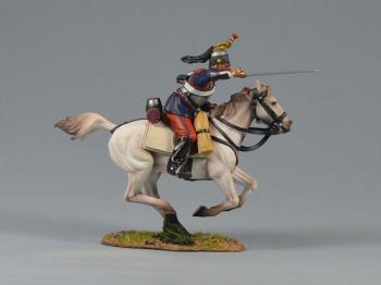 French Cuirassier Advancing Forward (white horse)--single mounted figure #0