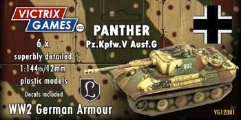 Panther Pz.Kpfw. V Ausf. G--six 1:144 scale plastic tank models #0