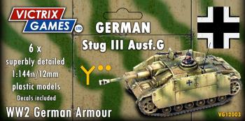StuG III--six 1:144 scale tanks (unpainted plastic kit) #0