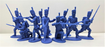 Old Guard Grenadiers (Foot), Napoleonic French Imperial Guard, 1812-1815--nine figures (officer and 8 grenadiers) #0