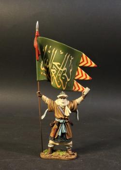 Almoravid Standard Bearer B (tan robes, green banner), The Almoravids, El Cid and the Reconquista, The Crusades--single figure with flag #0