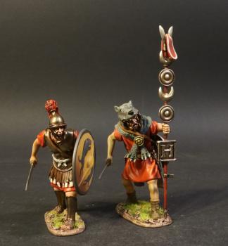 Centurion and Signifer (yellow shield), The Roman Army of the Mid Republic, Armies and Enemies of Ancient Rome--two figures #0
