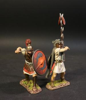 Centurion and Signifer (red shield, centurion leaning ready to thrust), The Roman Army of the Mid Republic, Armies and Enemies of Ancient Rome--two figures #0