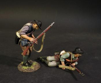 Two Wounded Militia #2, The Battle of Oriskany, August 6, 1777, Drums Along the Mohawk--two figures and accessories #0