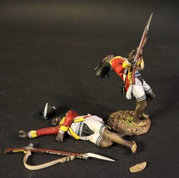 Wounded Sepoy, 2/12th Madras Native Infantry, The Battle of Assaye, 1803, Wellington in India--two figures, gun, & sandal #0