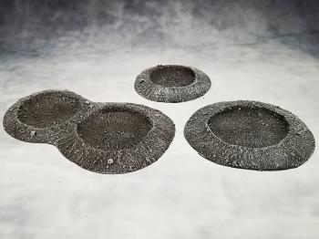 Craters Three-Pack (Winter)--set of 3 craters (diameter 85mm, 110mm, and 110x180mm (double crater)) #0
