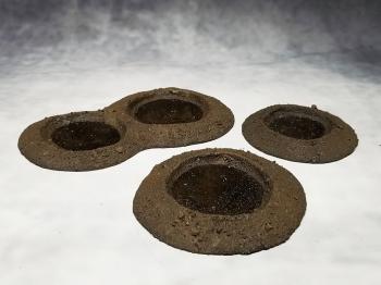 Craters Three-Pack (Mud)--set of 3 craters (diameter 85mm, 110mm, and 110x180mm (double crater)) #0
