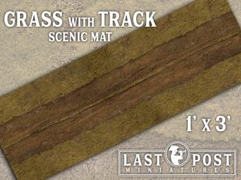 Grass with Track Scenic Mat (1'x3') #0