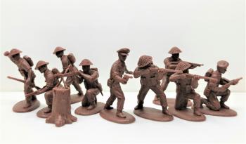 British Expeditionary Force British Rifles--Defense Section--makes 9 Figures #0