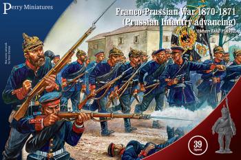 Prussian Infantry Advancing, Franco-Prussian War, 1870-1871--thirty-nine 28mm plastic figures plus casualties. #0