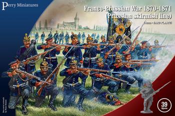 Prussian Skirmish Line, Franco-Prussian War, 1870-1871--thirty-nine 28mm plastic figures plus casualties. #0