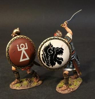 Carthaginian Infantry with Swords (black lion head on white shield, white triangle man on red shield), The Carthaginians, Armies and Enemies of Ancient Rome--two figures #0
