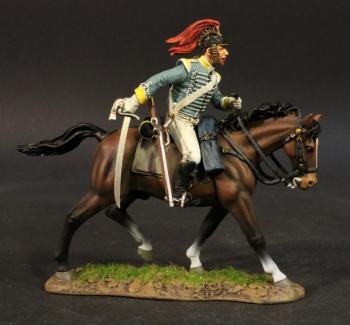 Light Dragoon (sword down to the right), 19th Regiment of Light Dragoons, The Battle of Assaye, 1803, Wellington in India--single mounted figure #0