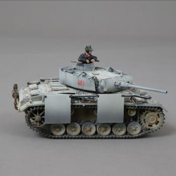 Winter Panzer III 'M' (Turret #413) with Commander and removable side skirts--RETIRED--LAST ONE!! #0