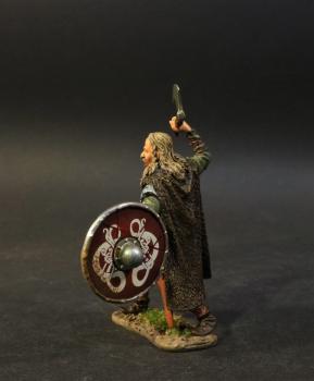 Standing Viking Warrior with axe (red shield with two white serpent patterns), the Vikings, The Age of Arthur--single figure #0