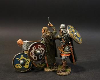 Viking Warriors with axes and spear B, Shieldwall, the Vikings, The Age of Arthur--three figures #0