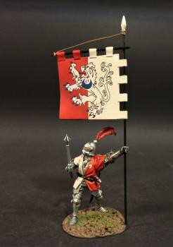 Standard Bearer 2, The Retinue of Sir Thomas Howard of Ashwell Thorpe, Earl of Surrey, The Battle of Bosworth Field, 1485, The Wars of the Roses, 1455-1487—single figure and standard #0