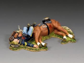 "Dead Sergeant, Dead Horse"--single dead 7th Cavalry figure lying on dead horse #0