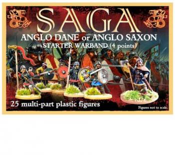 Plastic Saxon (Anglo Dane) SAGA Starter (4 points)--32 unpainted unassembled 28mm hard plastic multi-pose miniatures. #0
