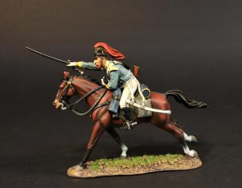 Light Dragoon (sword extended forward), 19th Regiment of Light Dragoons, The Battle of Assaye, 1803, Wellington in India--single mounted figure #0
