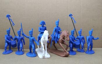 French Infantry Command, Old Guard Grenadiers, 1812-1815- (8 Models and 2 Horses) #0