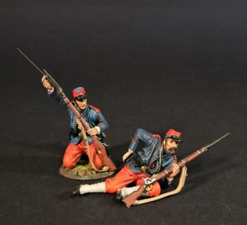 Two Prone Line Infantry, The 14th Regiment New York State Militia, The First Battle of Bull Run, 1861, The ACW--two figures #0