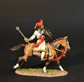 Sillidar Cavalry with Shield and Mace, Maratha Cavalry, The Maratha Empire, Wellington in Indian, The Battle of Assaye, 1803--single mounted figure #0