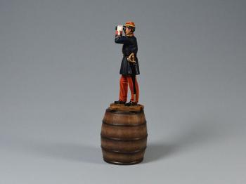 French Grenadier Officer w/Binos Standing on Barrel --Single Figure #0