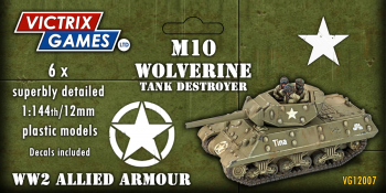 M10 Wolverine--six 1:144 scale tanks (unpainted plastic kit) #0