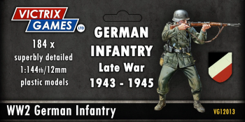 184x German Infantry and Heavy Weapons--1:144 scale (unpainted plastic kit) #0