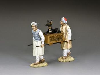 "Carrying Anubis Set"--two Egyptian figures carrying statue #0